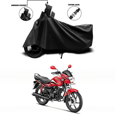 ANTHUB Waterproof Two Wheeler Cover for Hero(Passion, Black)