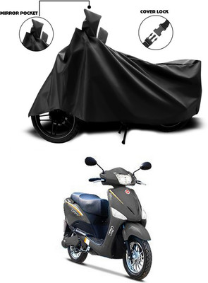 SEBONGO Waterproof Two Wheeler Cover for Hero(Electric Optima, Black)