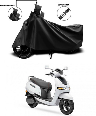 ANTHUB Waterproof Two Wheeler Cover for TVS(Black)