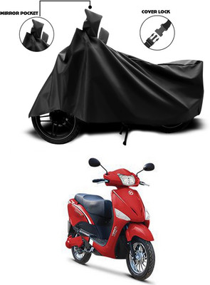 ANTHUB Waterproof Two Wheeler Cover for Hero(Electric Optima, Black)