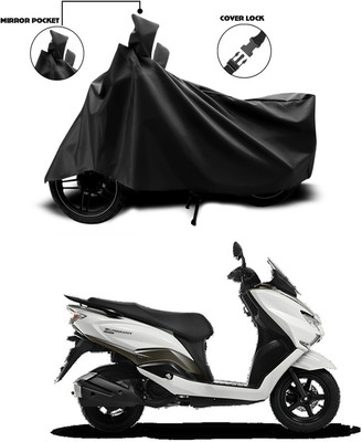 SEBONGO Waterproof Two Wheeler Cover for Suzuki(Burgman Street, Black)