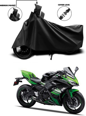 ANTHUB Waterproof Two Wheeler Cover for Kawasaki(Ninja 650, Black)