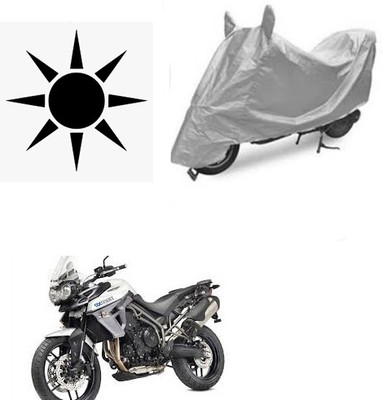 SANJU Waterproof Two Wheeler Cover for Triumph(Tiger 800 XR, Silver)