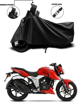 SEBONGO Waterproof Two Wheeler Cover for TVS(Apache RTR 160 4V, Black)