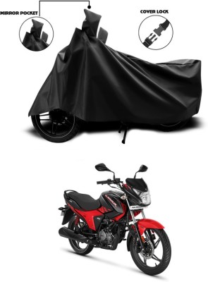 ANTHUB Waterproof Two Wheeler Cover for Hero(Glamour, Black)