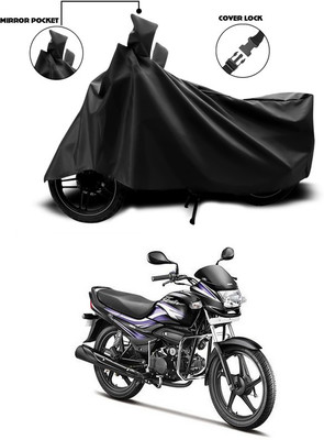 SEBONGO Waterproof Two Wheeler Cover for Hero(Super Splendor, Black)