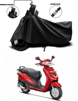 ANTHUB Waterproof Two Wheeler Cover for Hero(Duet, Black)