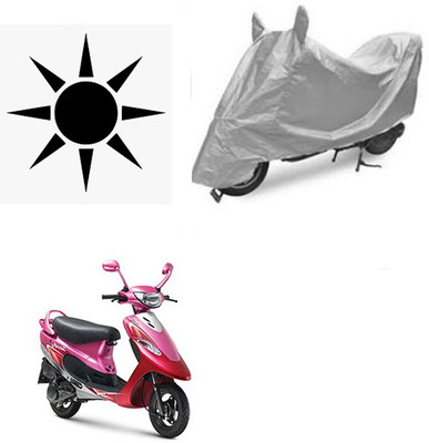 SANJU Waterproof Two Wheeler Cover for TVS(Scooty Pep+, Silver)