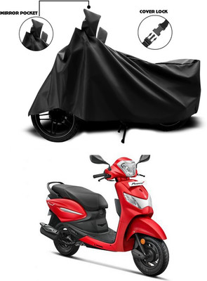 ANTHUB Waterproof Two Wheeler Cover for Hero(Pleasure+ 110, Black)