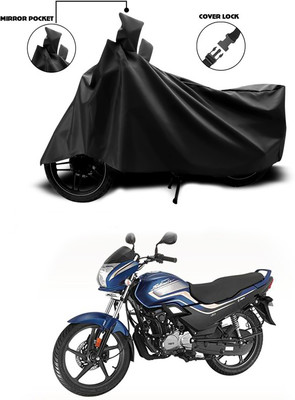SEBONGO Waterproof Two Wheeler Cover for Hero(Super Splendor, Black)