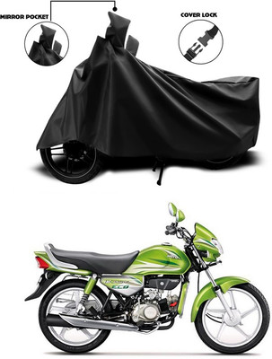 SEBONGO Waterproof Two Wheeler Cover for Hero(HF Deluxe Eco, Black)