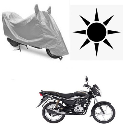 SANJU Waterproof Two Wheeler Cover for Bajaj(Platina 100 DTS-i, Silver)