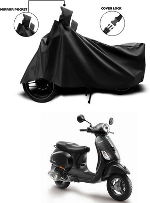ANTHUB Waterproof Two Wheeler Cover for Vespa(Piaggio Vespa, Black)