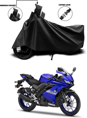 ANTHUB Waterproof Two Wheeler Cover for Yamaha(R15 V3, Black)