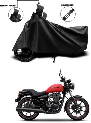ANTHUB Waterproof Two Wheeler Cover for Royal Enfield(Thunderbird 350, Black)