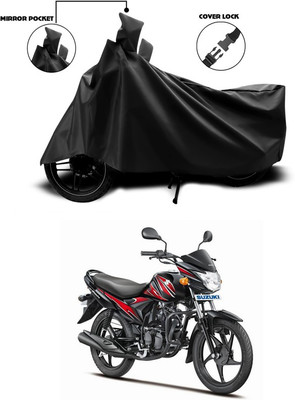 ANTHUB Waterproof Two Wheeler Cover for Suzuki(Hayate, Black)
