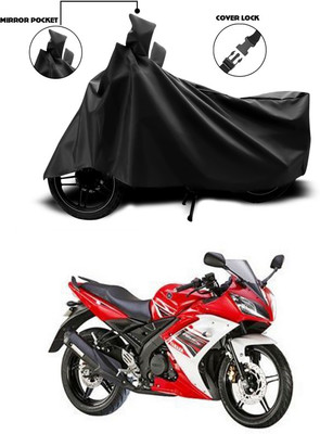 ANTHUB Waterproof Two Wheeler Cover for Yamaha(YZF R15 S, Black)