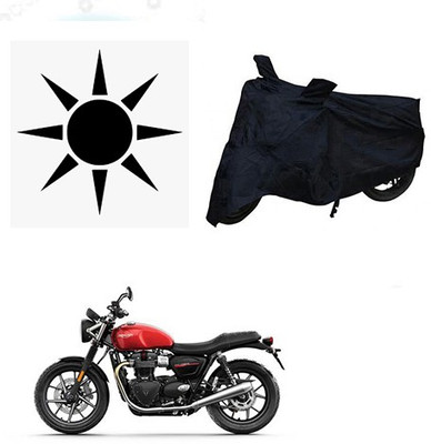 SANJU Waterproof Two Wheeler Cover for Triumph(Twin spark, Black)