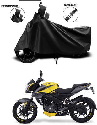 Mdstar Waterproof Two Wheeler Cover for Bajaj(Pulsar 200 NS DTS-i, Black)