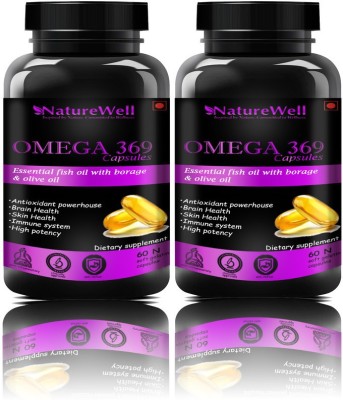 Naturewell Premium Oil (Triple Strength) With 1000Mg Omega 369 (Purple)(120 capsules)(2 x 60 No)