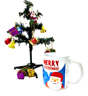 Little Star Fir 30.48 cm (1.0 ft) Artificial Christmas Tree(Multicolor)