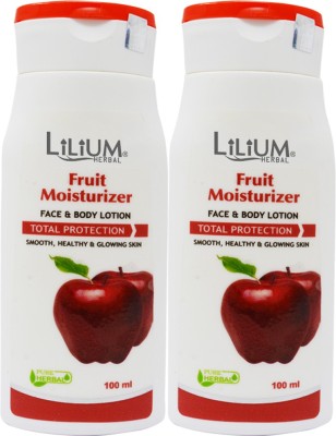 LILIUM Herbal Fruit Moisturizer Pack of 2(100 ml)