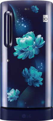 LG 190 L Direct Cool Single Door 5 Star Refrigerator with Base Drawer with Smart Inverter Compressor(Blue Charm, GL-D201ABCZ) LG 190 L Direct Cool Single Door 5 Star Refrigerator with Base Drawer with Smart Inverter Compressor(Blue Charm, GL-D201ABCZ)