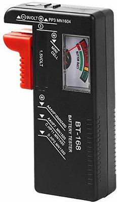 UGAM ENTERPRISE Battery Tester for AA/AAA/C/D/9-volt Rectangular and Button Cell Batteries (BT-168 Black) - 1 pecs Analog Battery Tester