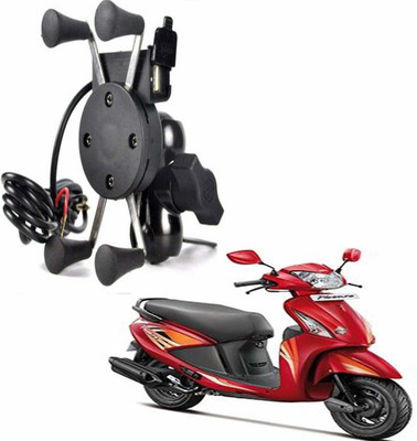Naturalcreations Multi functional USB mobile Holder with Charger Bike Mobile Holder(Black)