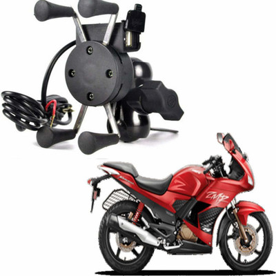Naturalcreations Multi functional USB mobile Holder with Charger Bike Mobile Holder(Black)