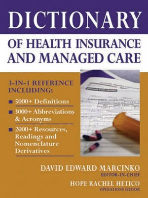 Dictionary of Health Insurance and Managed Care(English, Electronic book text, Marcinko David E)