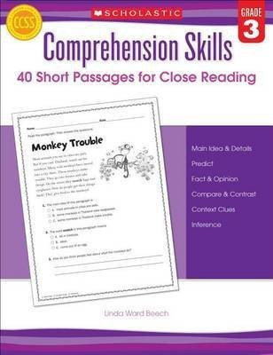 Comprehension Skills: 40 Short Passages for Close Reading: Grade 3(English, Paperback, Beech Linda)