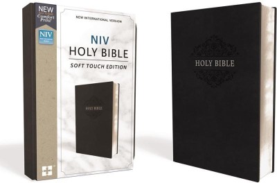 NIV, Holy Bible, Soft Touch Edition, Leathersoft, Black, Comfort Print(English, Leather / fine binding, Zondervan)