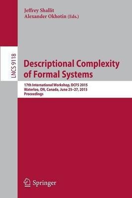 Descriptional Complexity of Formal Systems(English, Paperback, unknown)