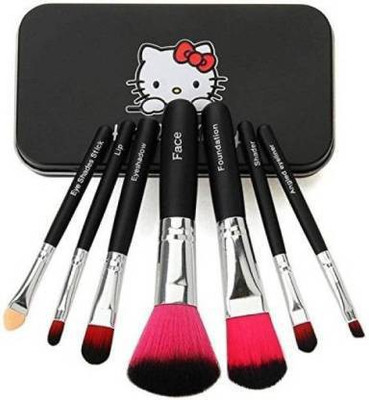 ADS HUDA Beauty Professional Series Hello Kitty Makeup Brush set With Strong Storage Box(Pack of 7)