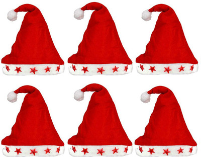 ME&YOU Solid Santa Cap Cap(Pack of 6)