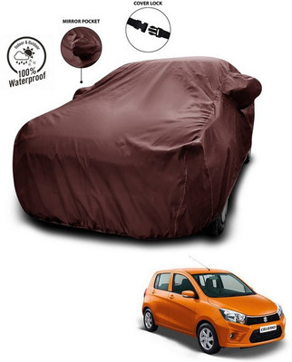 ANTHUB Car Cover For Maruti Suzuki Celerio X (With Mirror Pockets)(Maroon)