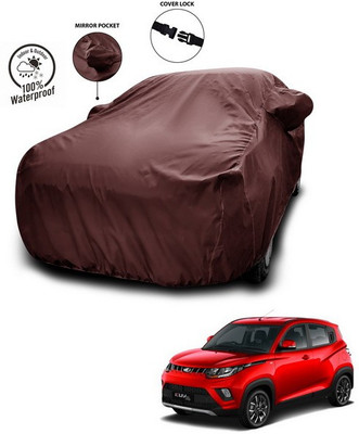 ANTHUB Car Cover For Mahindra KUV100 (With Mirror Pockets)(Maroon)