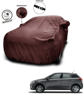 ANTHUB Car Cover For Hyundai Elite i20 (With Mirror Pockets)(Maroon)