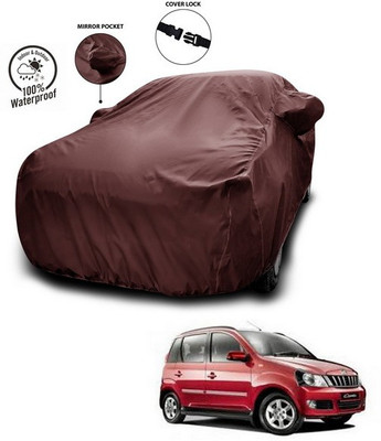 ANTHUB Car Cover For Mahindra Quanto (With Mirror Pockets)(Maroon)