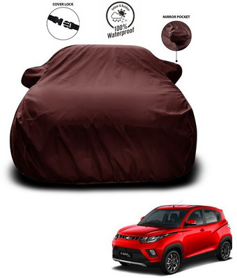ANTHUB Car Cover For Mahindra KUV100 (With Mirror Pockets)(Maroon)