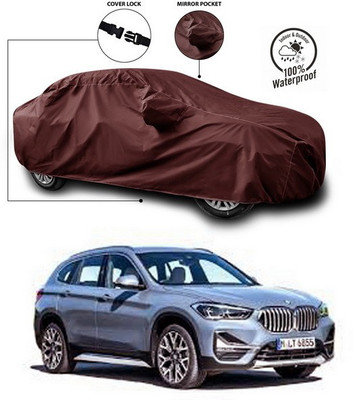 ANTHUB Car Cover For BMW X1 (With Mirror Pockets)(Maroon)