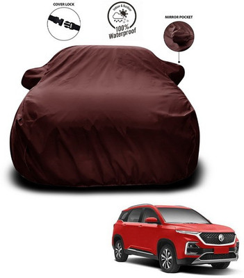 SEBONGO Car Cover For MG Hector (With Mirror Pockets)(Maroon)