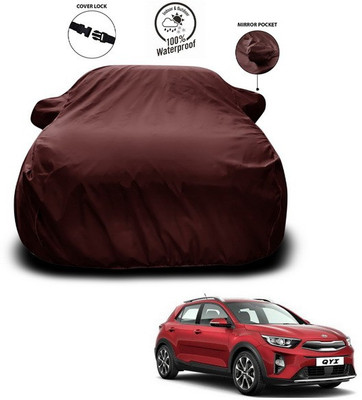ANTHUB Car Cover For Kia QYI (With Mirror Pockets)(Maroon)