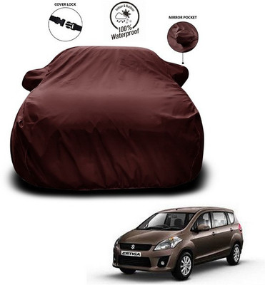SEBONGO Car Cover For Maruti Suzuki Ertiga (With Mirror Pockets)(Maroon)