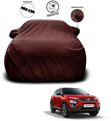 ANTHUB Car Cover For Tata Harrier (With Mirror Pockets)(Maroon)