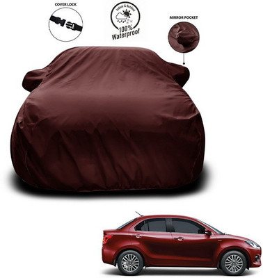 ANTHUB Car Cover For Maruti Suzuki Swift Dzire (With Mirror Pockets)(Maroon)