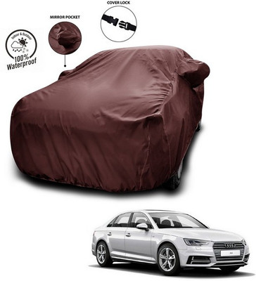 SEBONGO Car Cover For Audi A4 (With Mirror Pockets)(Maroon)