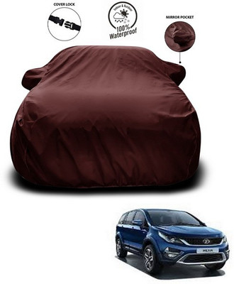 SEBONGO Car Cover For Tata Hexa (With Mirror Pockets)(Maroon)