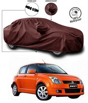 ANTHUB Car Cover For Maruti Suzuki Swift Dzire (With Mirror Pockets)(Maroon)